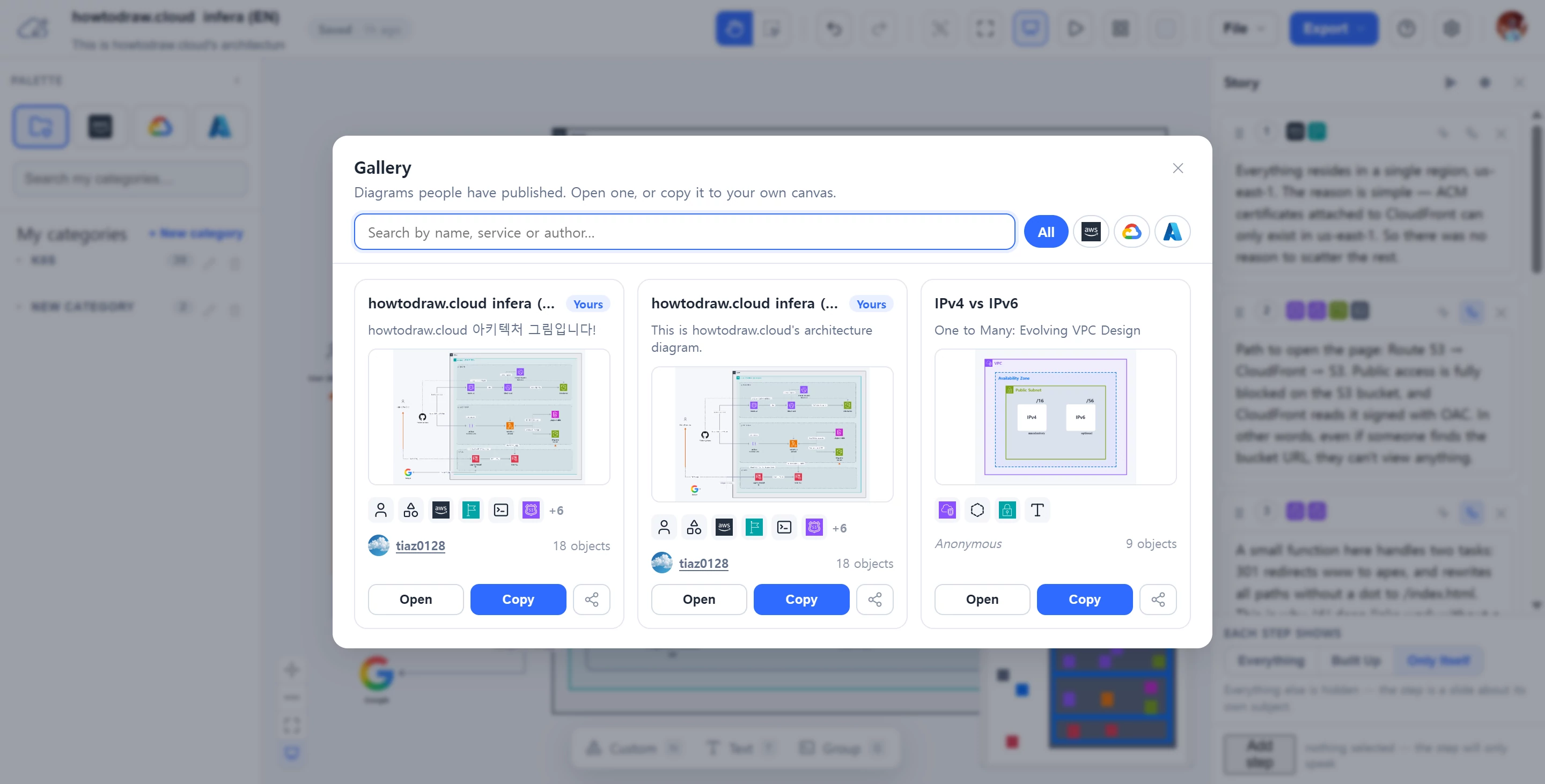 The community gallery and signed-in cloud save